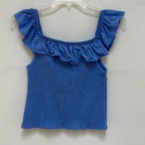 Crave Fame Smocked off shoulder Top S